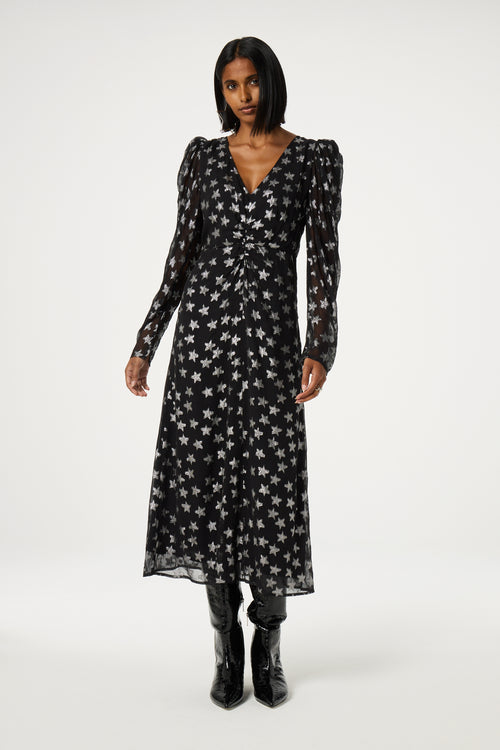Vera Dress | Black/Silver