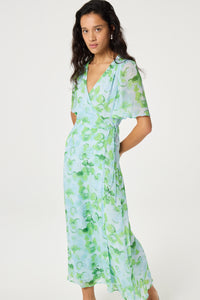 Denise Dress | Light Blue/Green