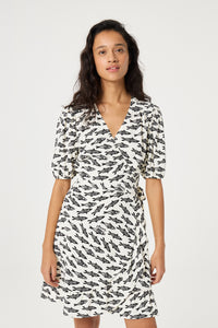 Ariel Dress | Cosy White/Black
