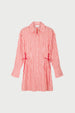 Coletta Red Shirt Stripe Dress | Cosy White/Tangerine Tango