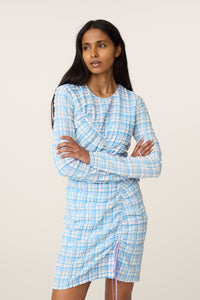 Levi Dress | Riad Blue/Cosy White