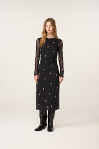 Ashley Dress | Black/Cosy White