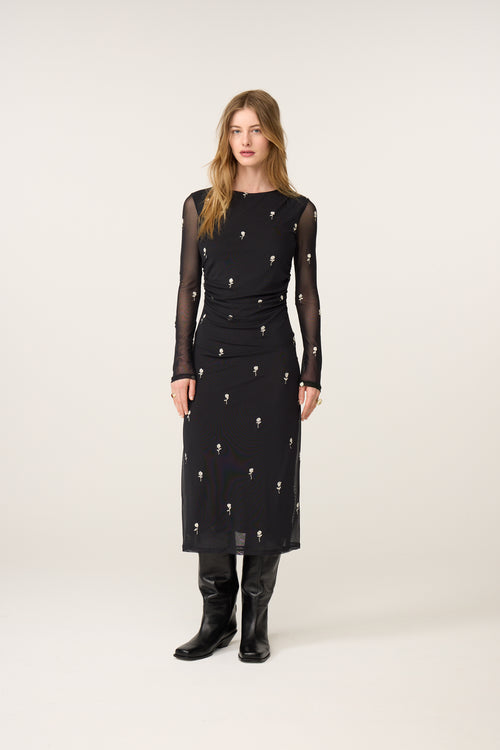 Ashley Dress | Black/Cosy White