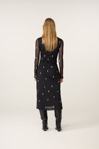 Ashley Dress | Black/Cosy White
