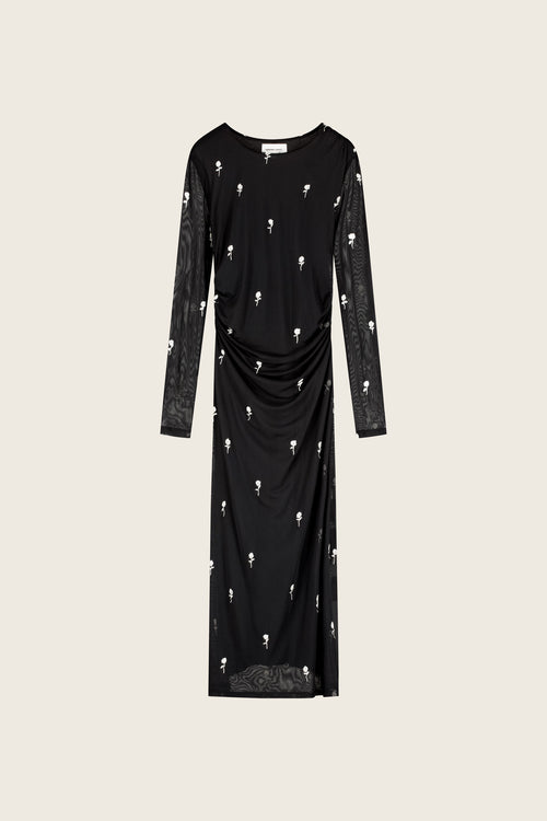 Ashley Dress | Black/Cosy White