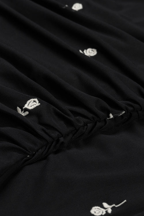 Ashley Dress | Black/Cosy White