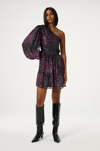 Romy Dress | BLack/Raspberry