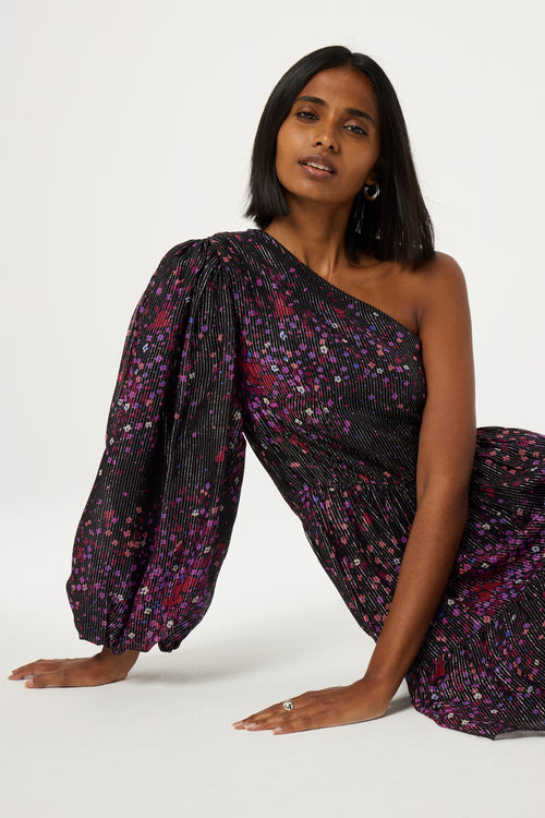 Romy Dress | BLack/Raspberry