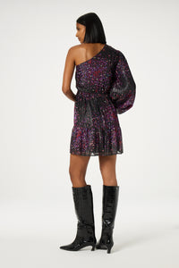 Romy Dress | BLack/Raspberry