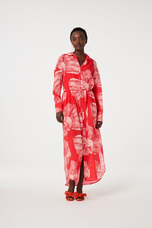 Denis Dress | Warm White/Tropical