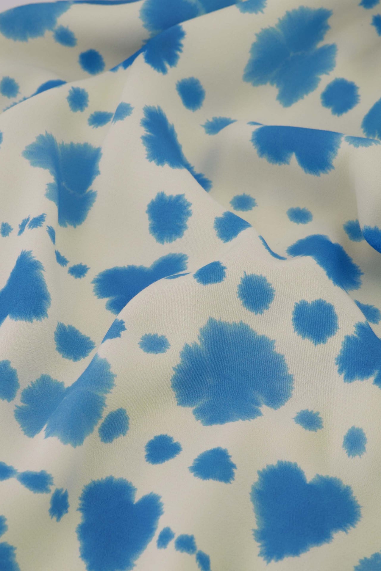 Cleo Wrap Dress | Warm White/Blue Wave