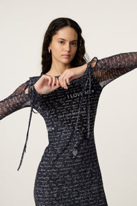 Cardea Dress | Cosy White/Black