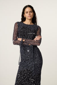 Cardea Dress | Cosy White/Black