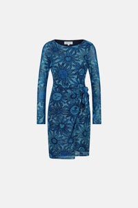 Lilo Short Dress | Blue Lilly/Azure Blu
