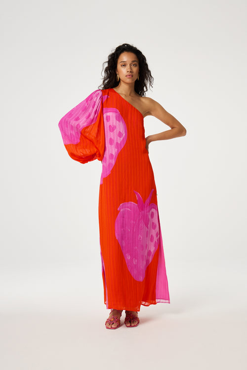 Liliana Dress | Tangerine/Pink Darli