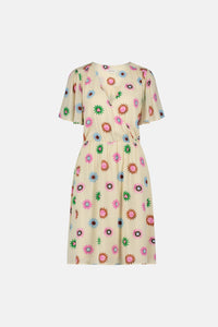 Asha Dress | Warm White/Pink Drea