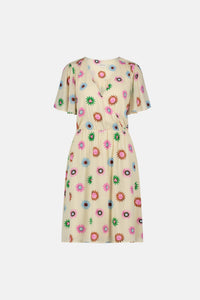 Asha Dress | Warm White/Pink Drea