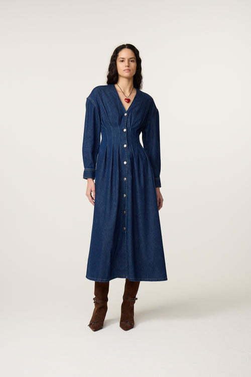 Faith Denim Dress | Rinse Indigo