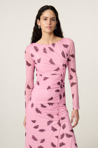 Lilea Dress | Pink Rose/Brown
