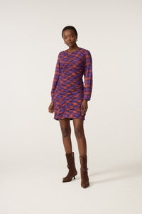 Leyla Dress | Deep Purple/Orange