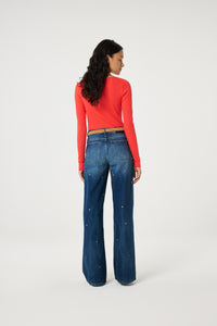 Thea Wide Leg Jeans | Mid Blue