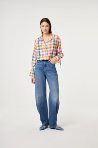 Betty Barrel Jeans | Mid Blue