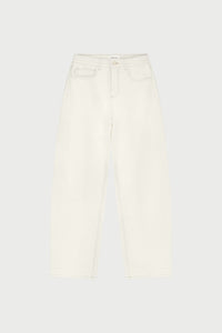 Betty Barrel Jeans | Cream White