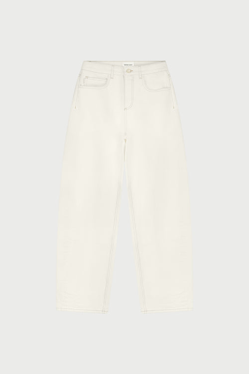 Betty Barrel Jeans | Cream White