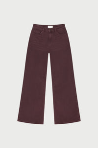 Thea Wide Leg Jeans | Deep Burgundy