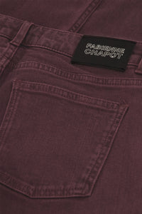 Thea Wide Leg Jeans | Deep Burgundy