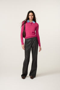 Zoe Boyfriend Jeans | Waxed Brown