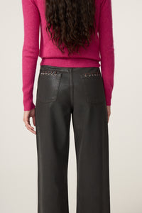 Zoe Boyfriend Jeans | Waxed Brown