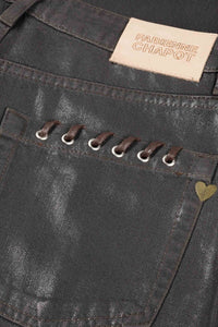 Zoe Boyfriend Jeans | Waxed Brown