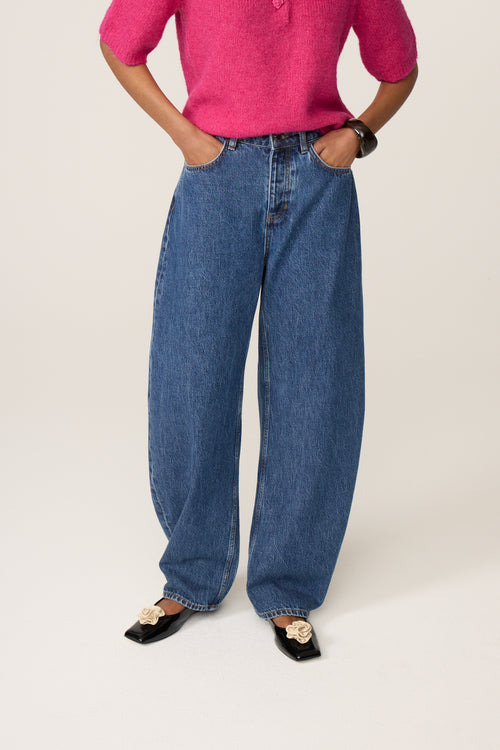 Betty Barrel Jeans | Brilliant Blue
