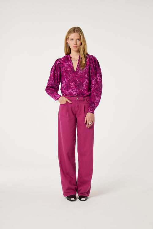 Lucy Wide Leg Jeans | Razzy Pink