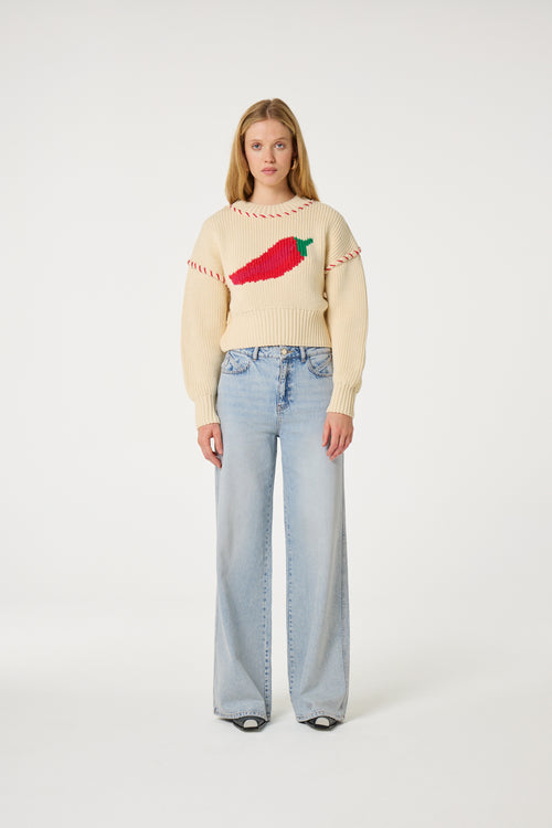 Alex Wide Leg Jeans | Faded Light Blue