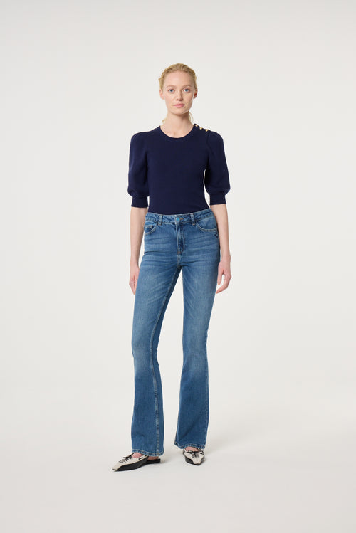 Eva Flare Jeans | Mid Blue