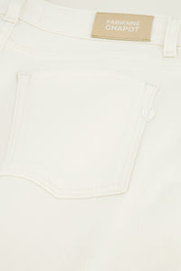 Thea Wide Leg Jeans | Cream White