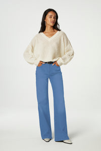 Thea Wide Leg Jeans | Cornflower Blue