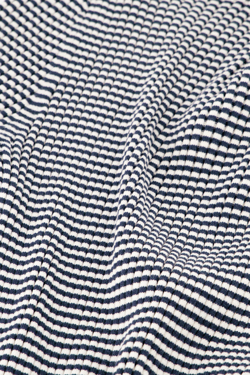 Anouk Short Sleeve Pullover | Cosy White/Blue