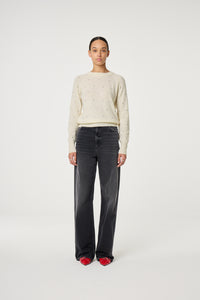 Lidi Rhinestone Pullover | Cosy White