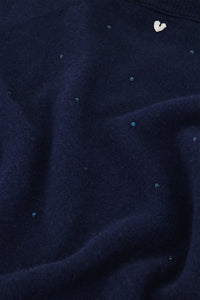 Lidi Rhinestone Pullover | After Midnight Blue