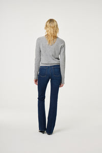 Lidi Rhinestone Pullover | Grey Melange