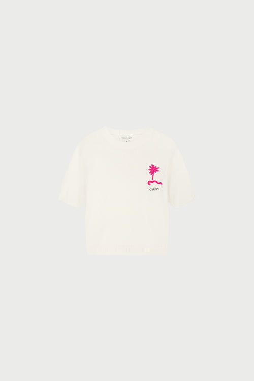 Jiska Short Sleeve Pullover | Cosy White