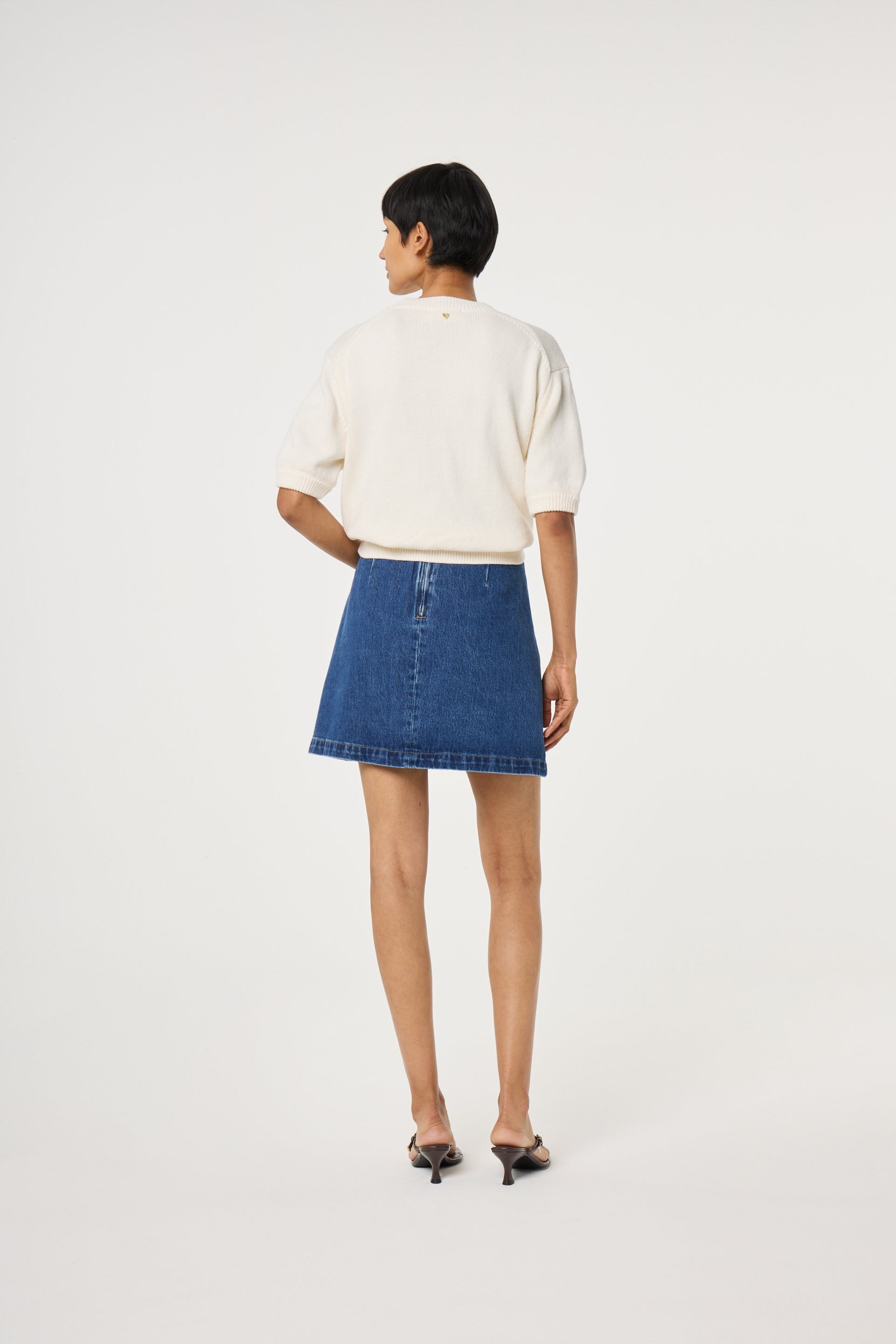 Jiska Short Sleeve Pullover | Cosy White