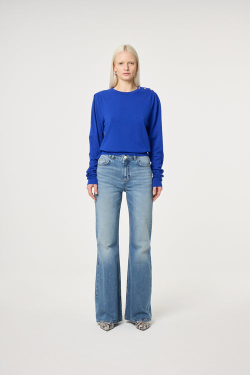 Molly Scrunch Pullover | Cobalt