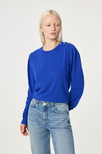 Molly Scrunch Pullover | Cobalt