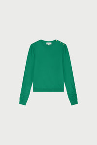 Molly Scrunch Pullover | Evergreen