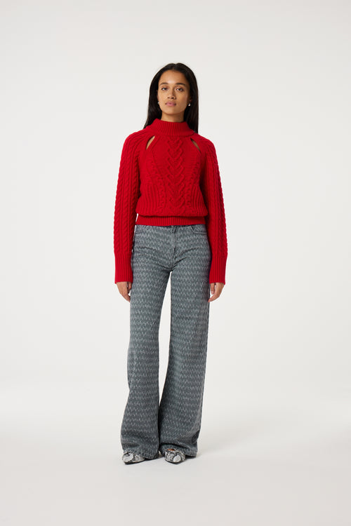 Anais Pullover | Disco Red