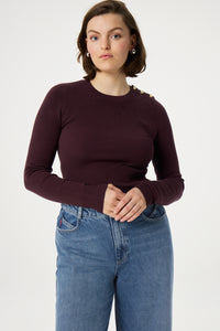 Lillian Slim Pullover | Chestnut